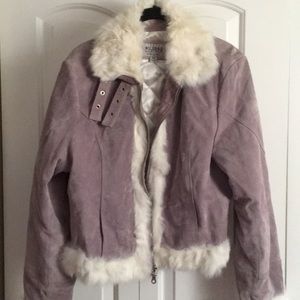 Purple Suede Motorcycle Jacket